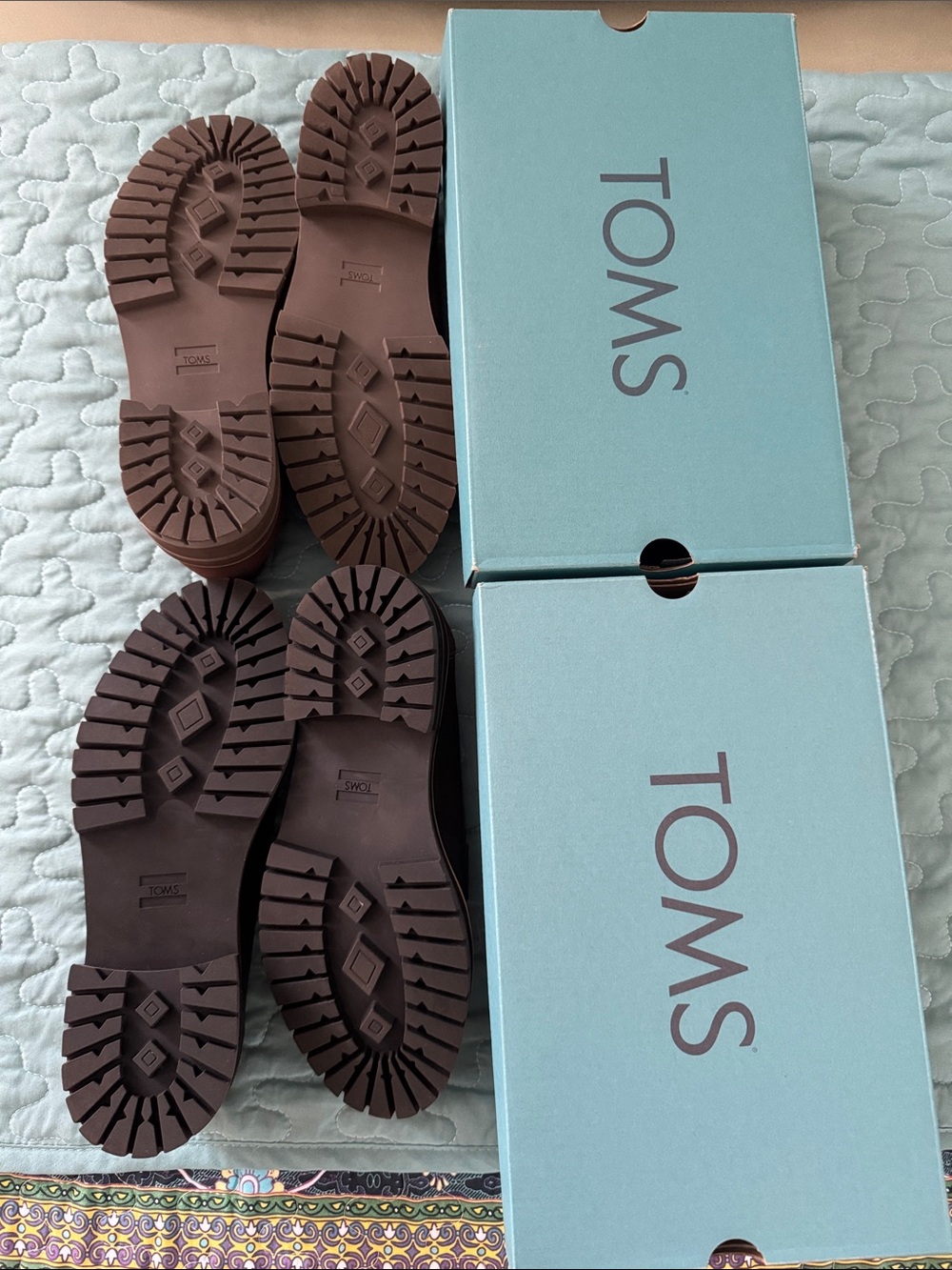 TOMS Women's Penny Loafers in Brown and Black - Picture 2 of 8